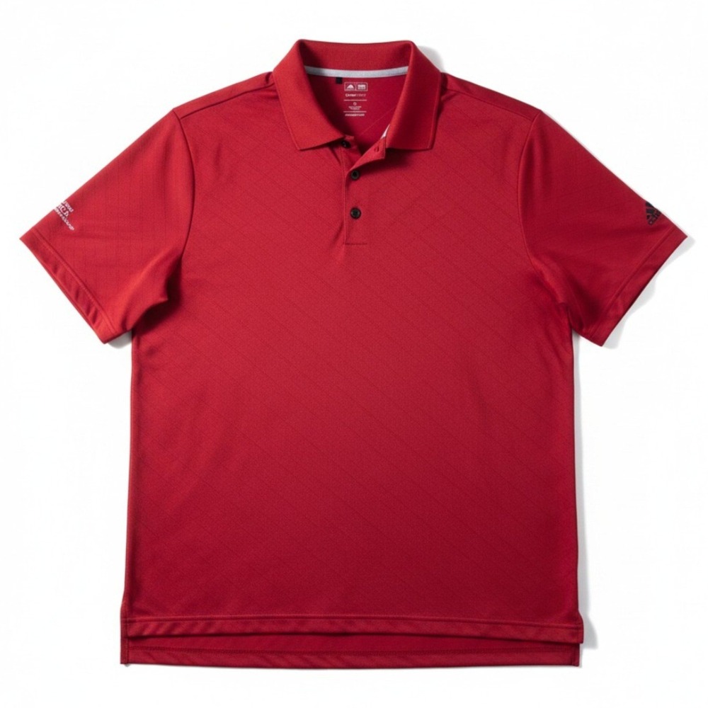 Adidas Golf‎ Polo Shirt Mens XL Red Climacool Diamond Wegmans LPGA Champion